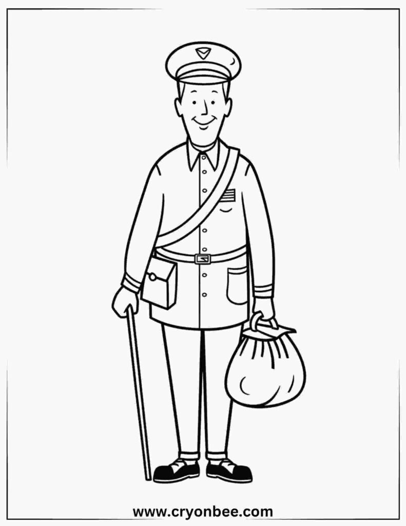 Hurray 25+ Free Postman Coloring Pages-CryonBee.com